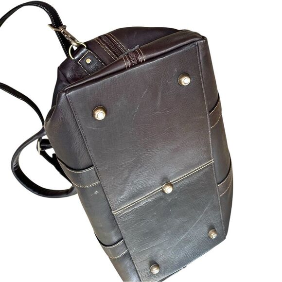 Links & Kings Leather Club Duffel Bag Brown Cafe - Picture 15 of 16